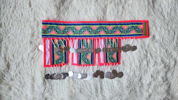 2023年新款螺纹花式蓝版腰带（中国版硬币）